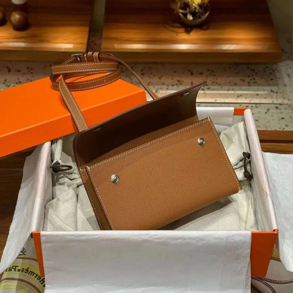 Latest Hot Sell High Quality EP Palmprint Cowhide Snap Wallet Fashion Lady Genuine Leather Shoulder Bags