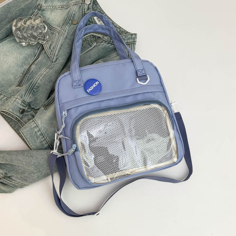 Free Delivery Designer Bag 2025 Winter Casual Crossbody Versatile Transparent Baby Bag Single Shoulder Canvas Large Capacity Campus Commuter Luxury Ba