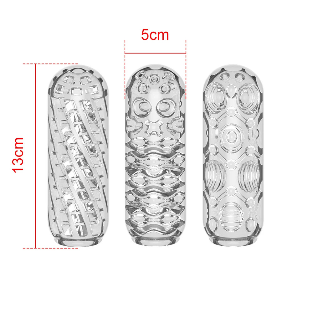 13cm Transparent Male Masturbator Cup Pussy Vaginal for Men 18 Penis Pump Glans Sucking Delay Exerciser Sex Toys Adults Erotic 250515