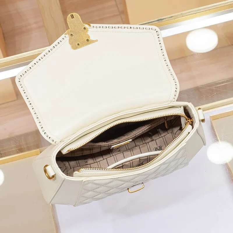 Light Brand Women's Handbag 2025 New Autumn And Winter Designer Dia Grid High-End Texture Crossbody Bag