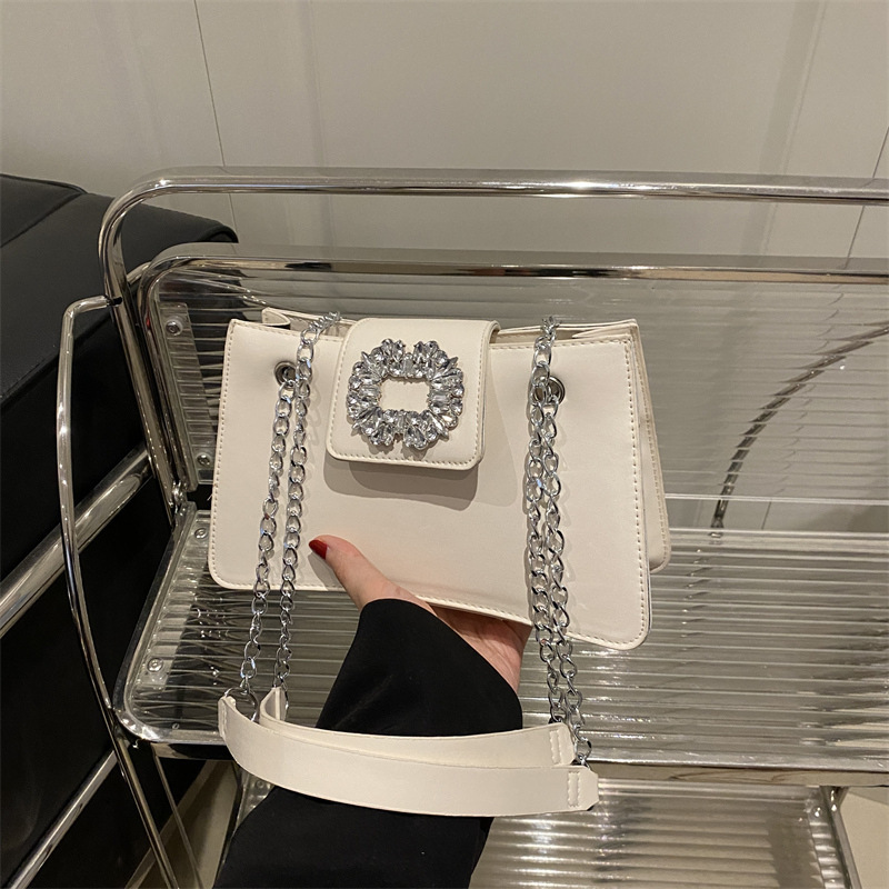 Korean Version Diamond Studded For Women's Summer 2025 New Trendy Fashion Niche Armpit Versatile Chain Shoulder New Free Delivery Luxury Bag Desi
