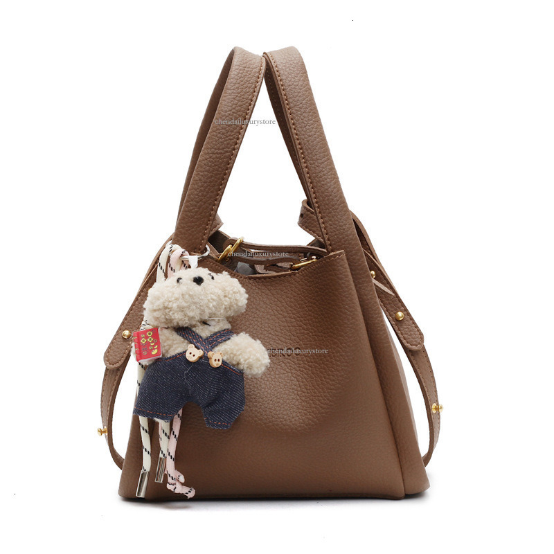 2025 Women's New Shoulder Bag Free Shipping Designer Litchi Pattern Bucket Bag Portable Simple Fashion Handbag 3D Vegetable Basket