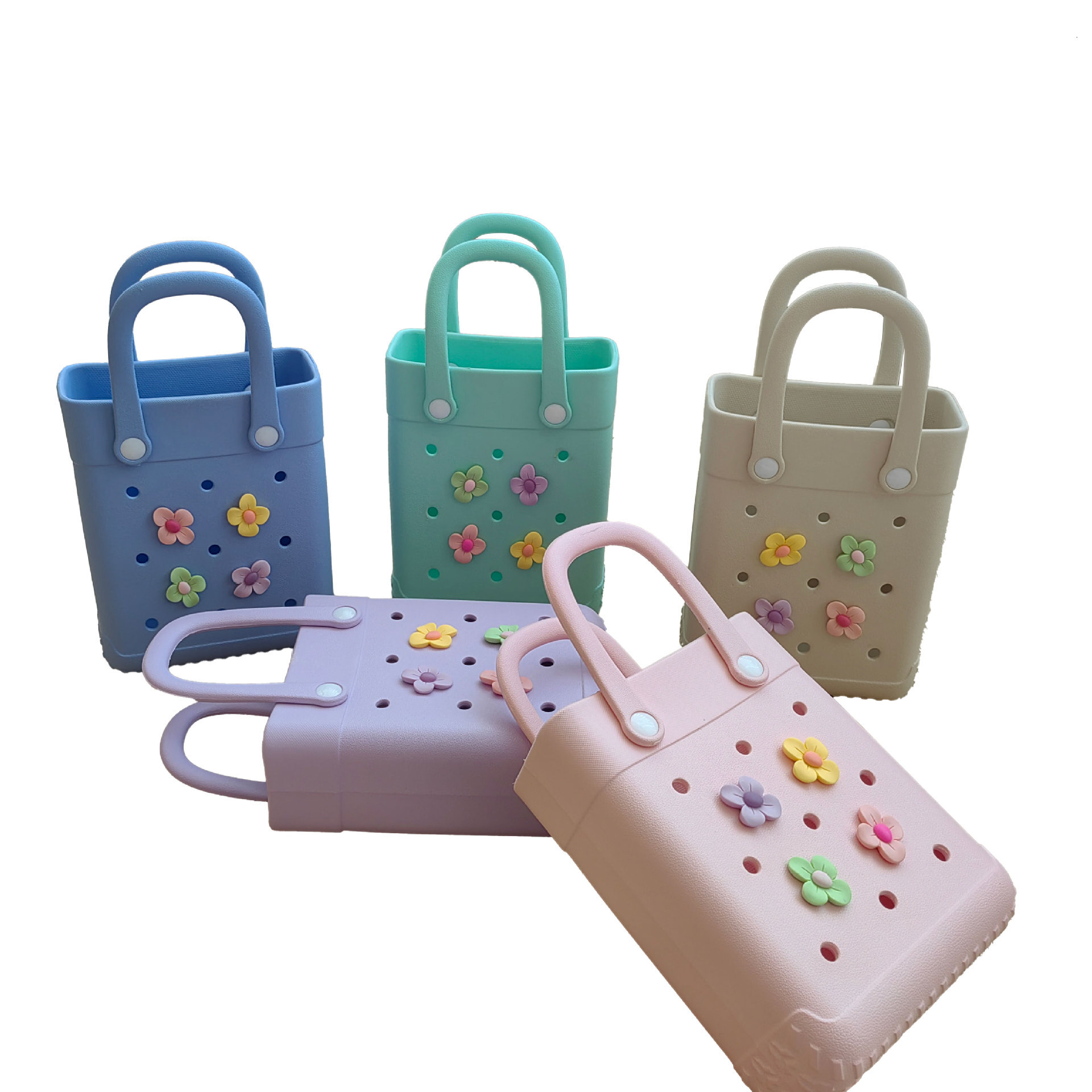 DIY New Cartoon Hole Fashion 2024 Waterproof Beach Jelly Handbag EVA Mini Bag