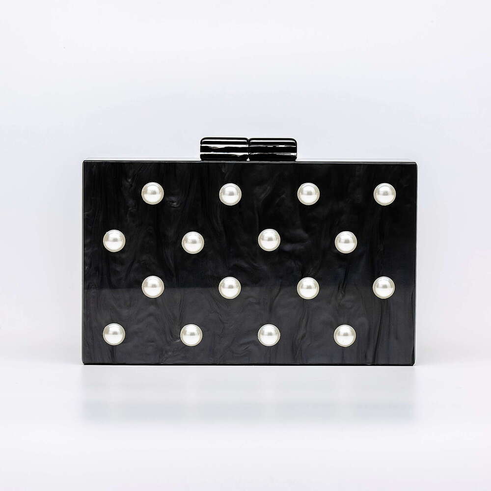 2025 Women's New Single Shoulder Diagonal Span Shaped Shell Acrylic Bag Fashionable Wedding Banquet Handbag