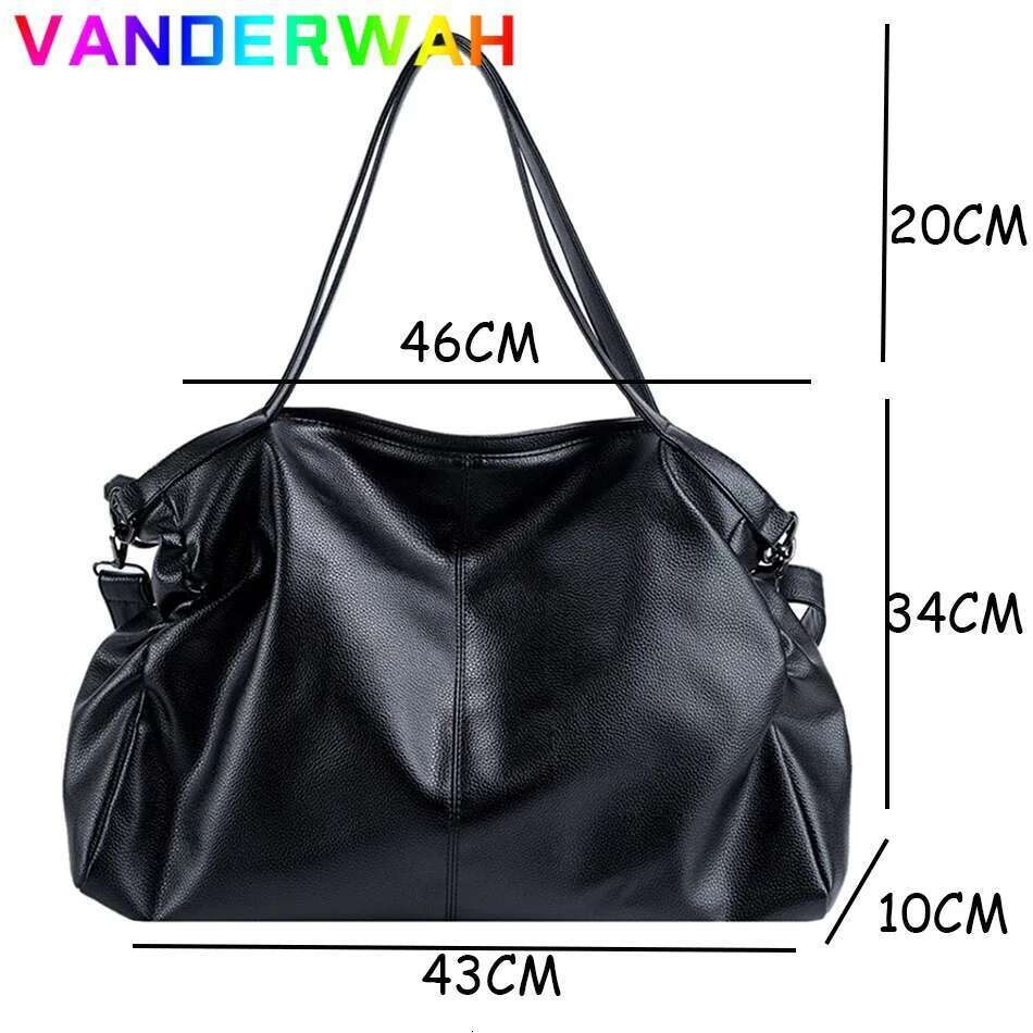 Large Black Shoulder crossbody Bags for Women Hobo Shopper Sac Solid Color Quality PU Leather Handbag Lady Travel Tote Bag