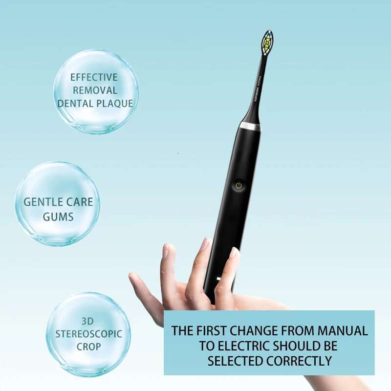 NEW 2025 Rotating Electric Toothbrush for Adults 5 Modes, USB Charger 8 Brush Heads Rechargeable