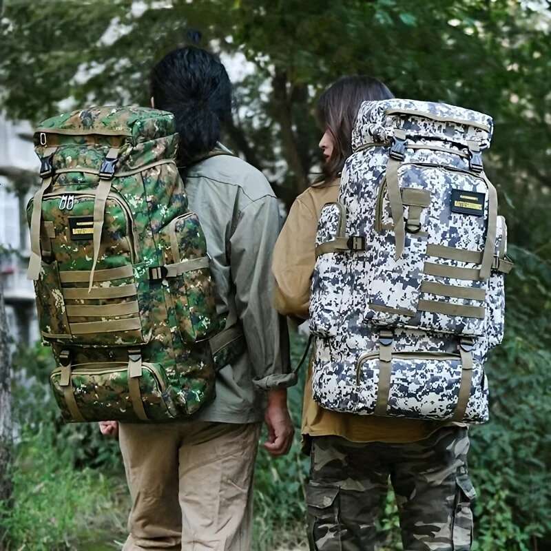 70L Camping Backpack Mountaineering For Men Travel Outdoor Sport Molle Rucksack Hunting Shoulder Lage Large Bag