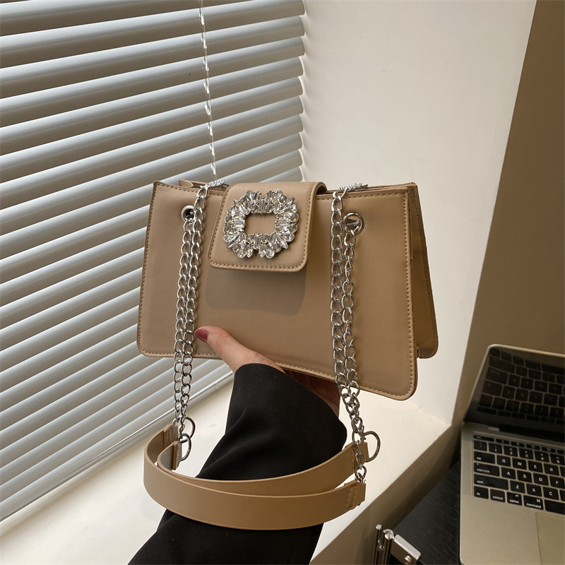 Korean Version Diamond Studded For Women's Summer 2025 New Trendy Fashion Niche Armpit Versatile Chain Shoulder New Free Delivery Luxury Bag Desi