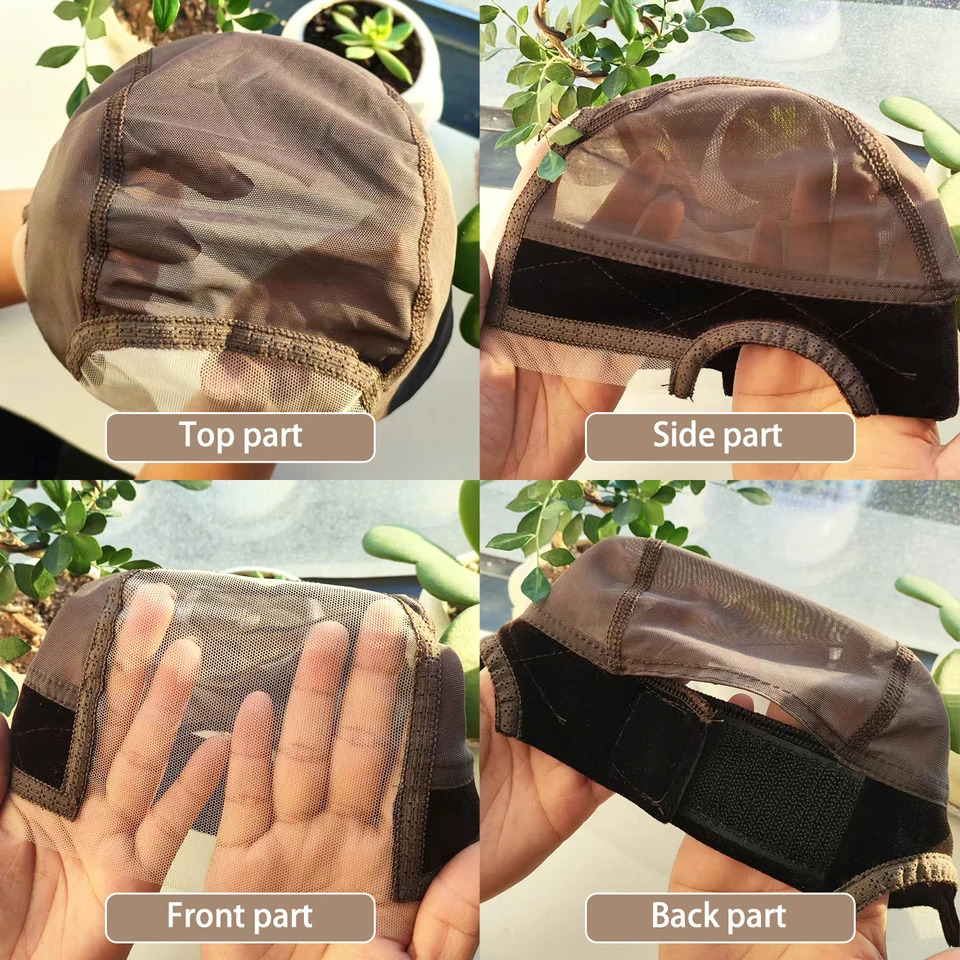 Wig Cap with Grip Band for Keeping Wigs in Place More Full Cap-wide Transparent Lace for Lace Front Wigs 250513