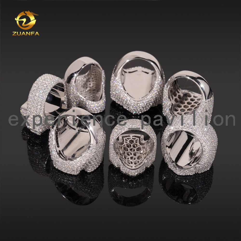 Hip Hop Style Hot Sale Vvs Moissanite Men Diamond Rings 925 Silver Ice Out Ring Cross Moissanite Hip Hop Ring Collection