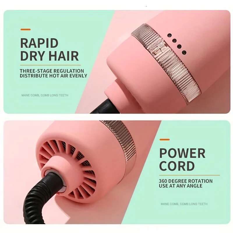 Hair dryer, negative ion curling, dry and wet dual-purpose straight curler, hot air comb, Christmas Day style