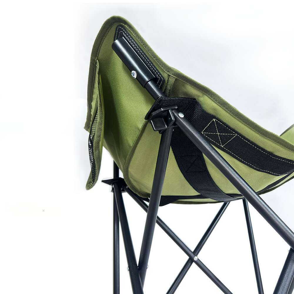 Outdoor folding chair set, portable, thickened, widened moon sedentary camping, fishing chair, barbecue, coffee shop