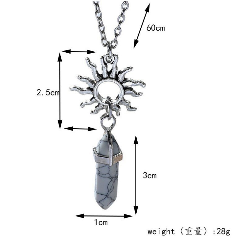 8Pcs Natural Stone Magnet Heart Sun & Moon Lover Bracelet and Necklace