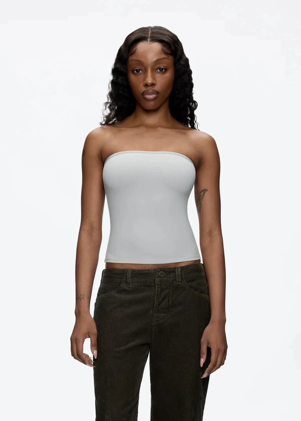 Tank 25ss minimalist style solid color soft slim breathable tube top 250515