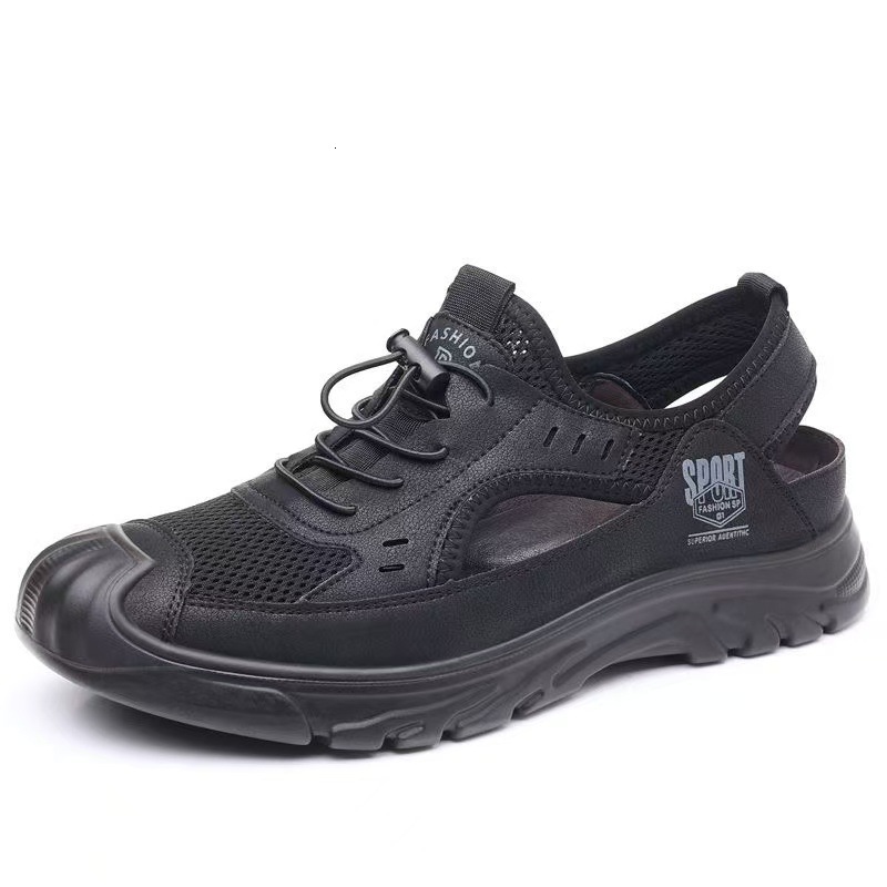 Trendy soft soled breathable slippers versatile boss hole sandals fashionable travel men's casual shoes