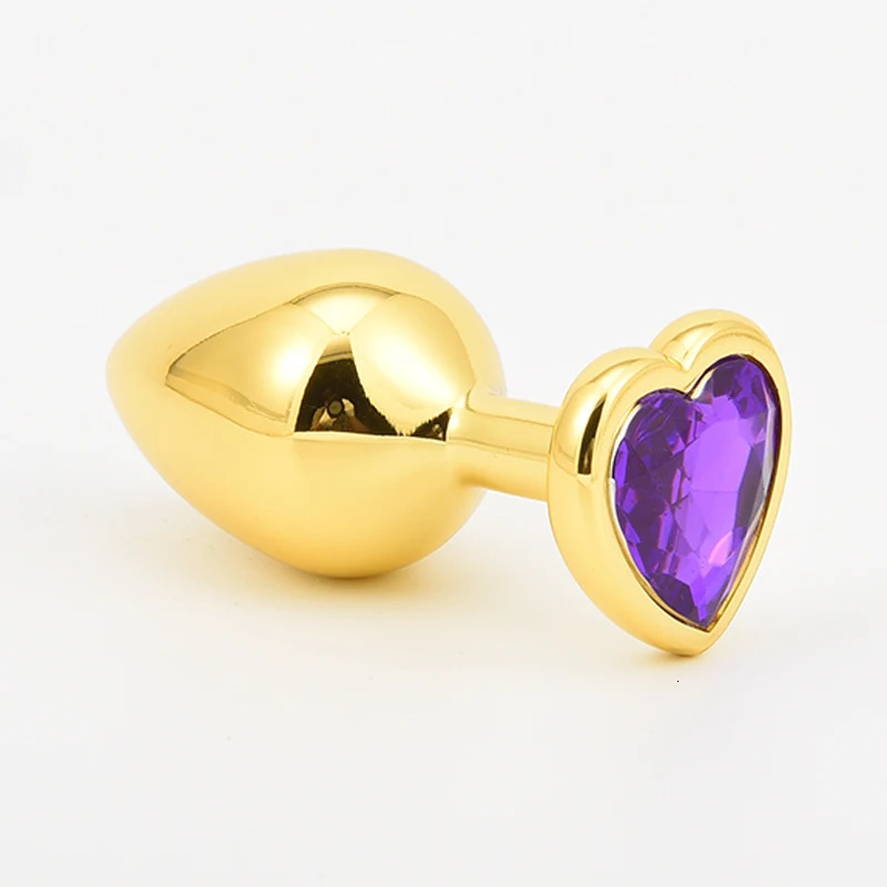 Golden Stainless Steel Anal Plug Crystal Anal Toys Female Adult Sex Products Mens Butt Plug Anal Trainer for Couples 3 Sizes 250515