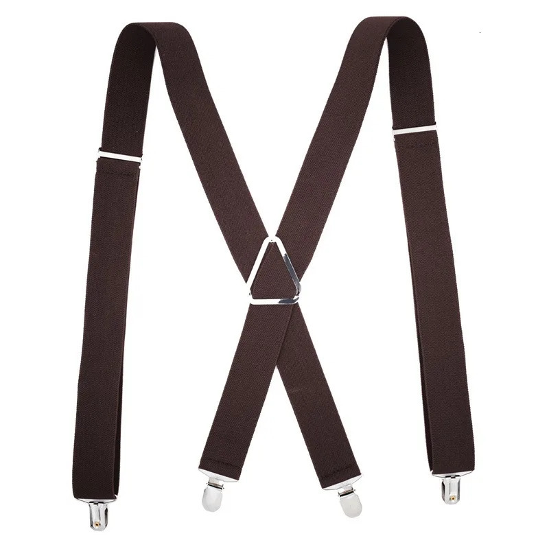 Men Work Heavy Duty Suspenders Adjustable Elastic Trouser Braces Belt Strap Suspenders Braces Women Pants Shirt Skirt Accessorie 250515
