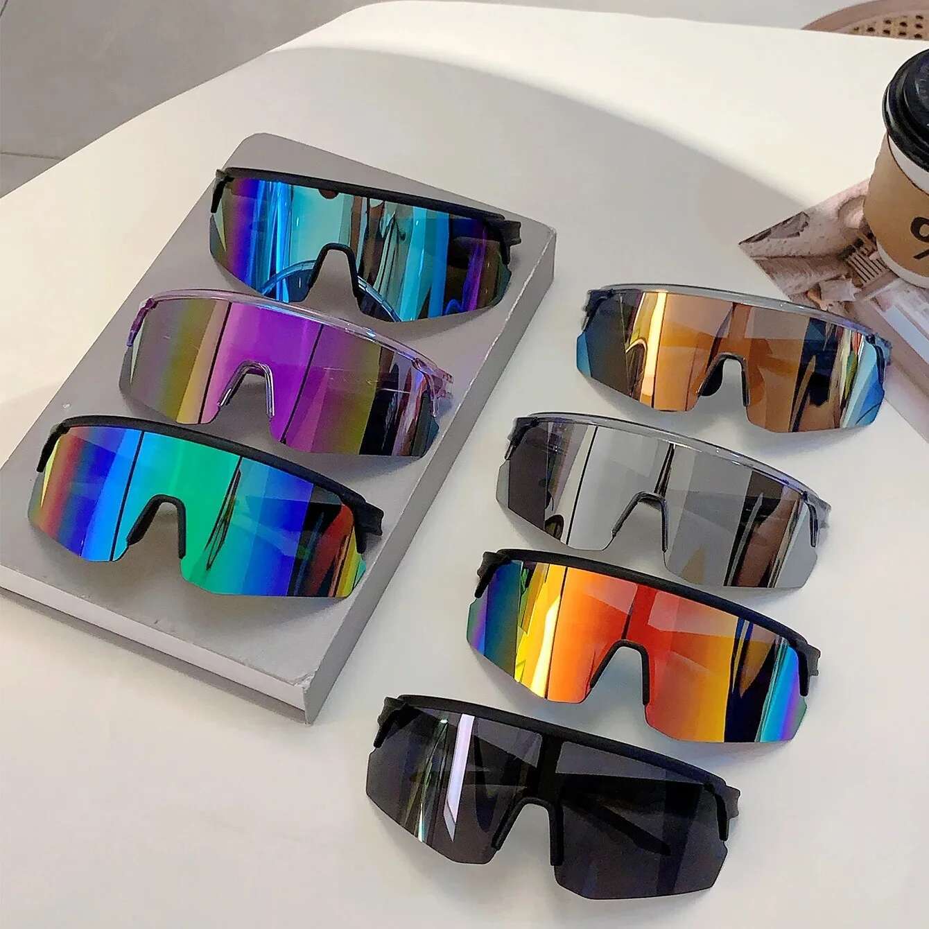 Brand Design Cycle Sunglasses Women For Men Vintage Outdoor Sun Glasses Popular Punk Ski Windproof Sport Goggle Gafas