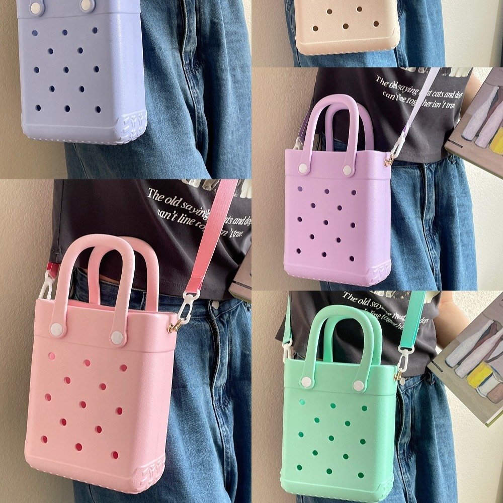 Women's EVA Portable Commuting Handbag Hole Storage Small Square Bag