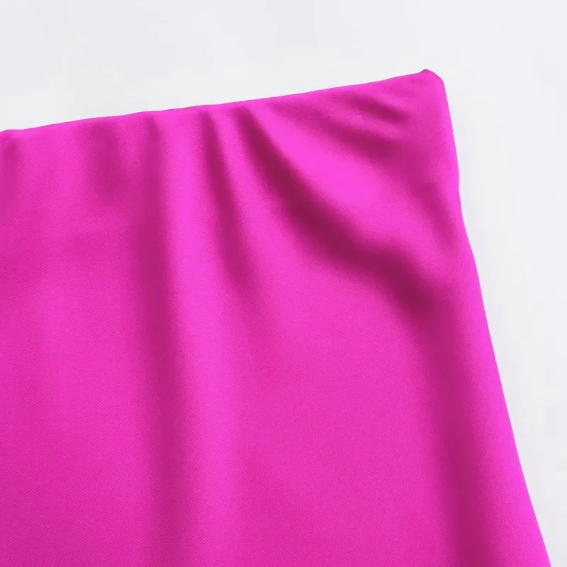 ASDS summer chic fashion multi color satin texture slim fit drawstring midi dress retro elastic waist WOMENS dress Mujer 250514