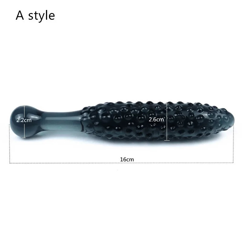 Black Crystal Glass Dildos Masturbator Realistic Dildo Penis Large G-spot Anal Butt Plug Adult Sex Toys for Woman Female 250515