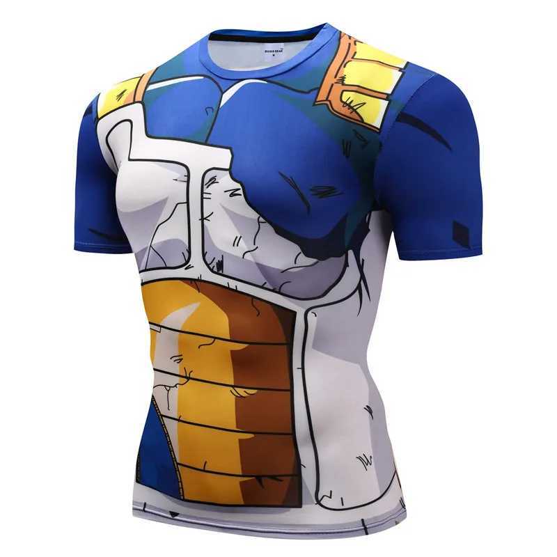 Bodybuilding Quick drying Compression Shirts Men Anime Goku 3D Printed T shirts Short Sleeve Vegeta Cosplay Costume Tops M250515