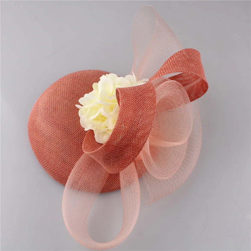 Lavender Flower Women Fascinator Hat Cocktail Millinery Church Headband Elegant Fancy Headpiece Nice Show Party Mesh Caps 250514