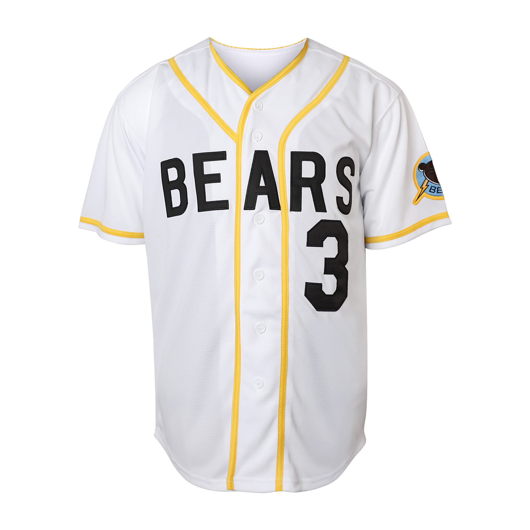 BEARS 3 CHICO'S BAIL Bonds LEFFREEDDOMRING In Stock Wholesale Black White Yellow Baseball Jeresys Quick Drying Moisture Conducting ,Quick Dry No 