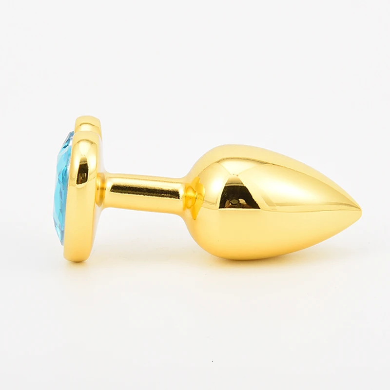 Golden Stainless Steel Anal Plug Crystal Anal Toys Female Adult Sex Products Mens Butt Plug Anal Trainer for Couples 3 Sizes 250515