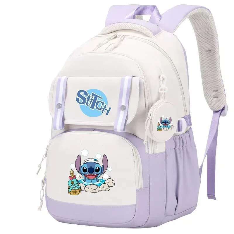 Large Capacity Backpack, Multiple Pocket Preppy Schoolbag, Cartoon Anime Daypack, Travel Commute Knapsack With Coin Purse