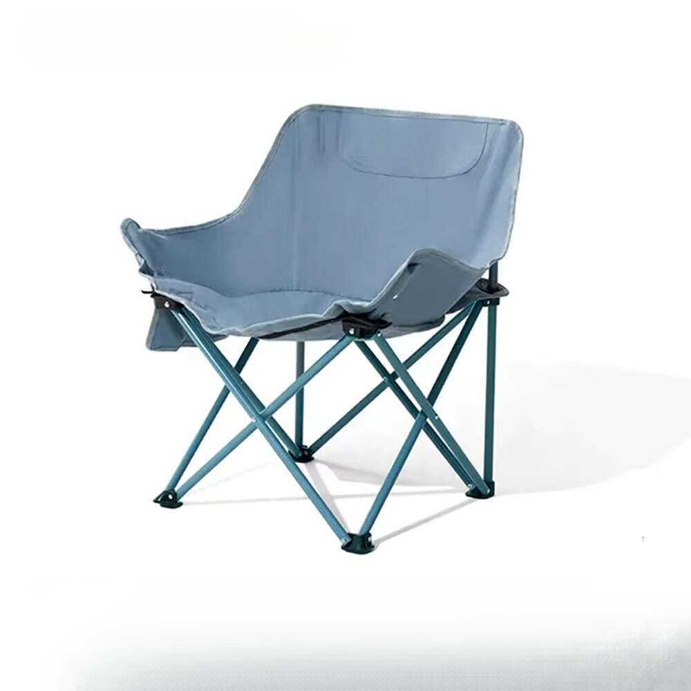 Outdoor camping with backrest, moon portable fishing chair, art folding chair