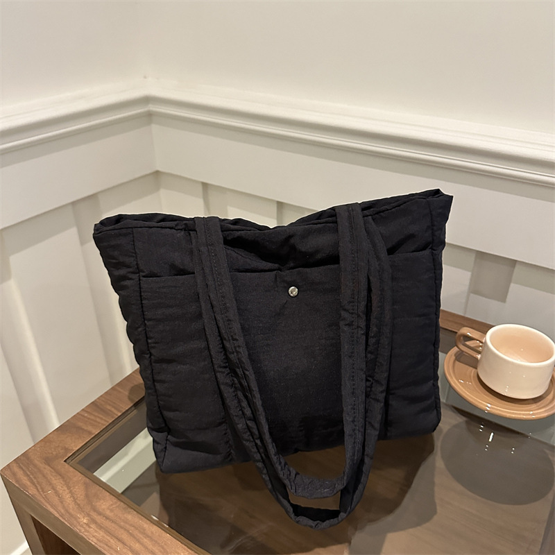 Free Delivery Designer Bag Casual Large Capacity Cotton Girls' Winter Fashion Shoulder Simple And Versatile Canvas Tote Student Luxury Bag