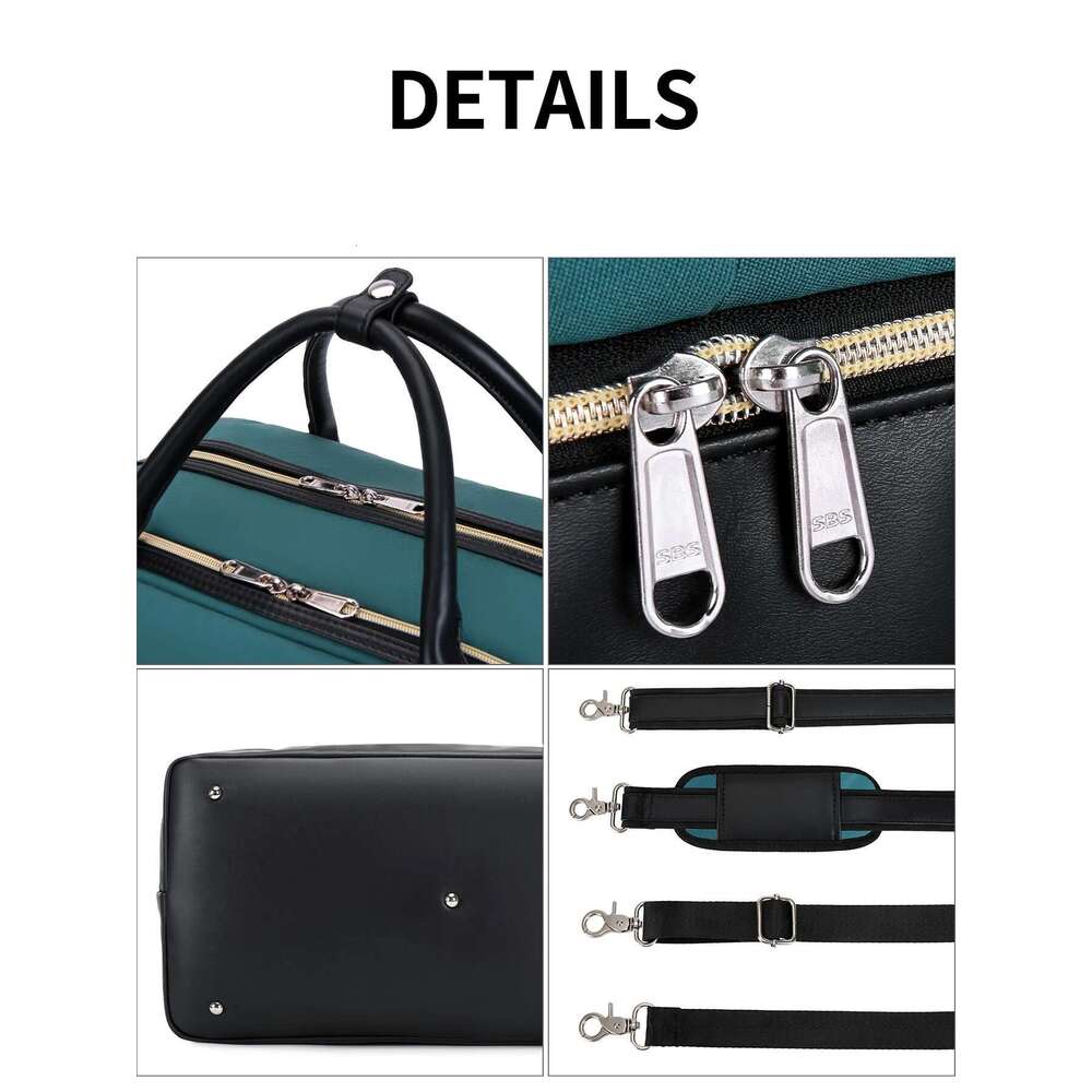 Women's Large Overnight Canvas Travel Trolley Covers Bags Handbags Tote With Shoe Spacer 21 Inch 3 Piece Set