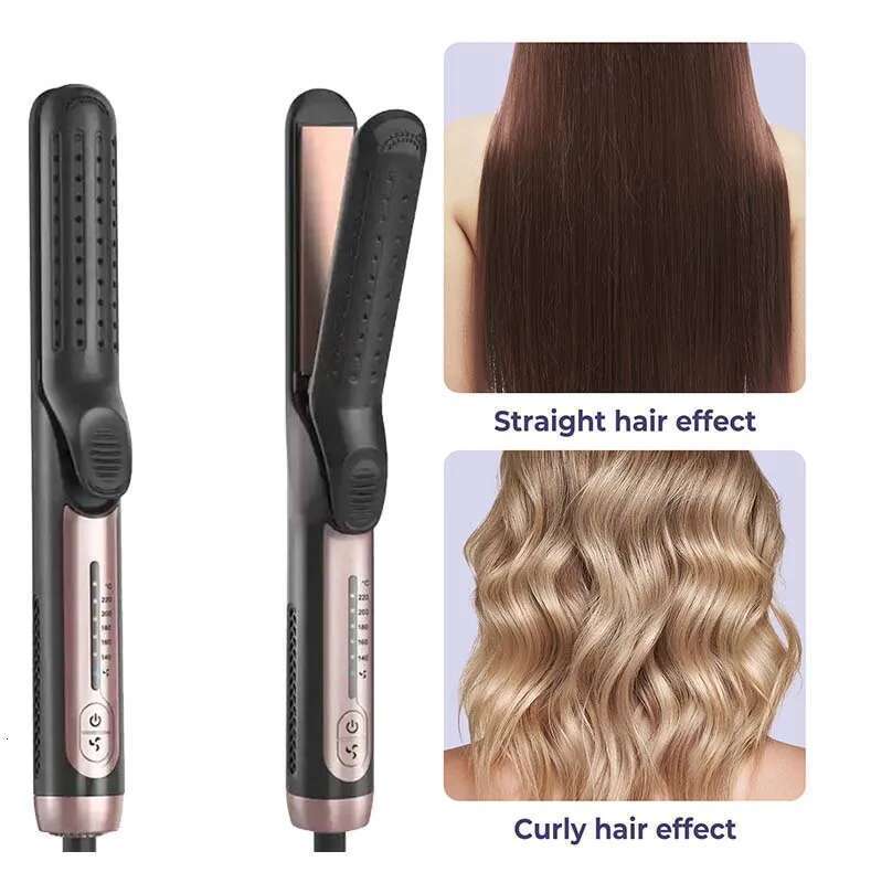 Dual-Use Ceramic Glazed Hair Straightener With Five Temperature Control Cold Air Splint Molding Softening Straight Curling Iron