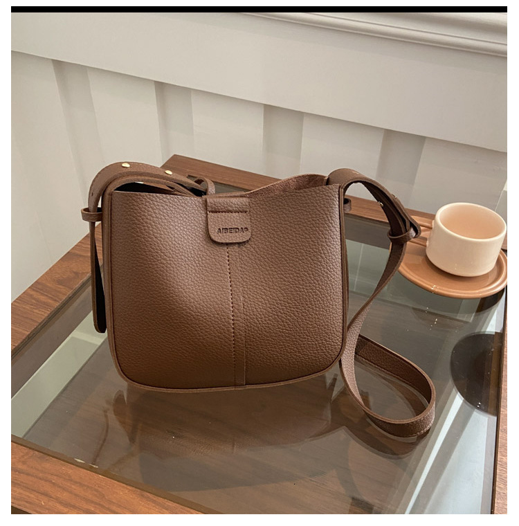 New Women's High Quality Texture Bucket Bag New Multi functional Shoulder Bag Fashionable and Casual Trendy Women's Shoulder Bag Solid Color