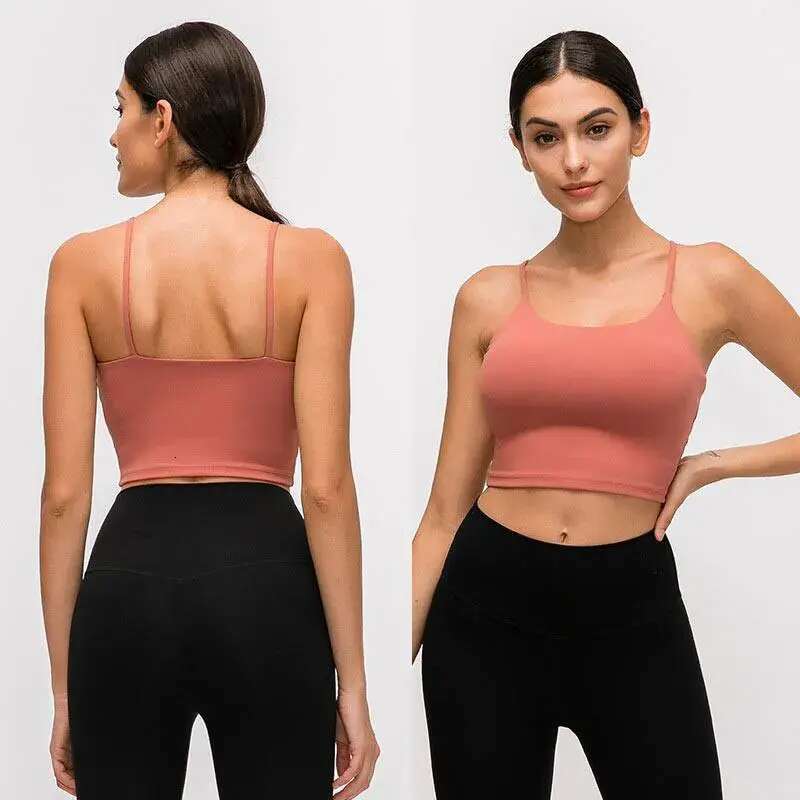 238A-Solid Color Women Yoga Slim Fit Sports Bra Fiess Vest Sexy Underwear with Removable Chest Pads Soft Brassiere Sweat Wicking Breathable Lingerie
