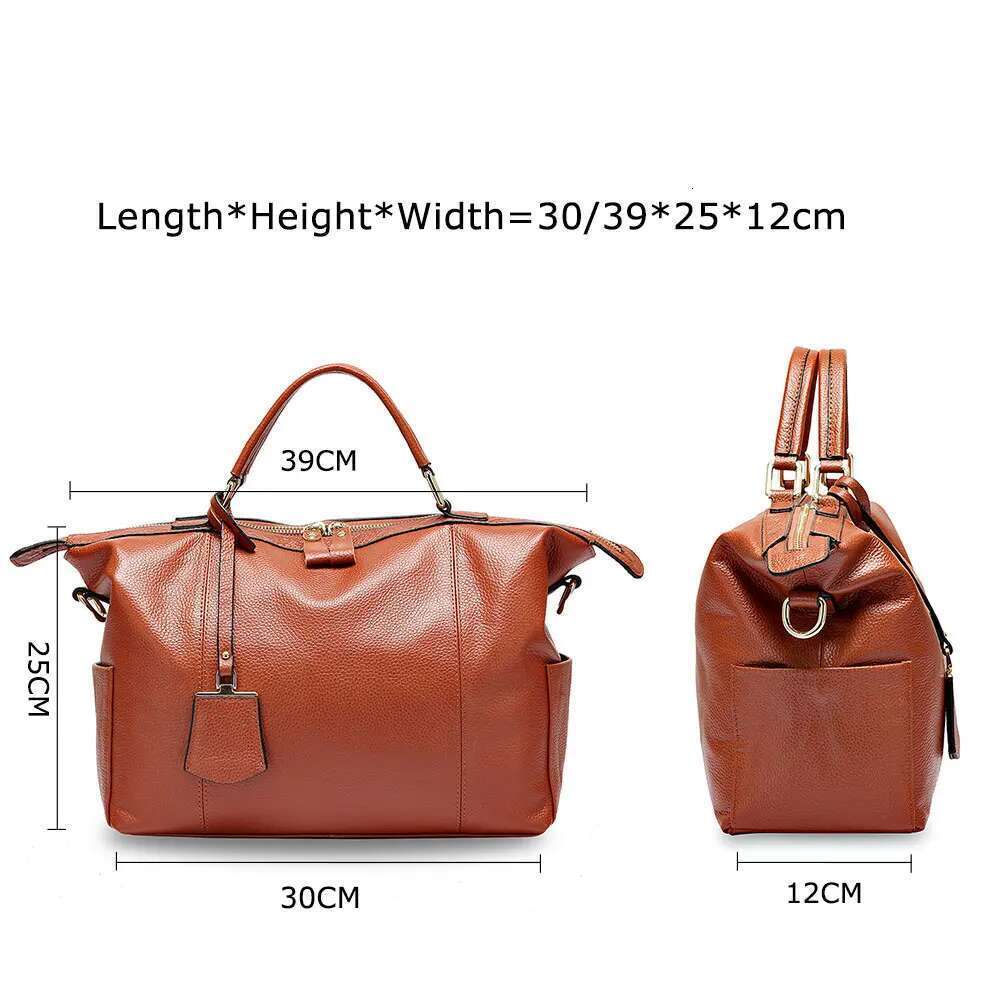 Zency Women Casual Tote 100% Genuine Leather Large Capacity Black Handbag Simple Lady Crossbody Messenger Purse Shopping Bags