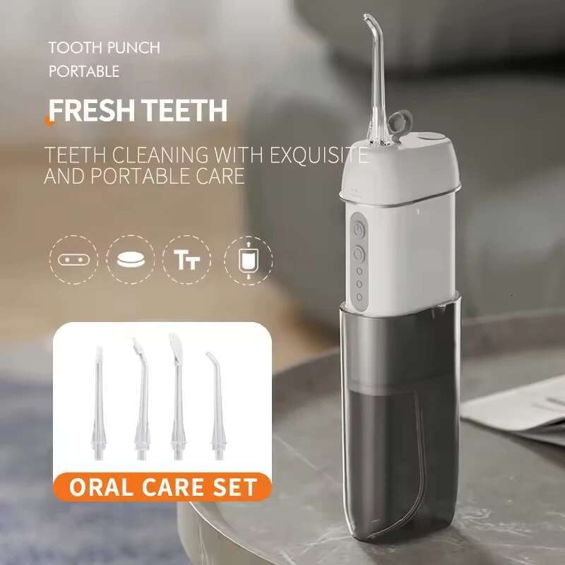Piston Pump Flosser Electric Oral Irrigator Thread IPX7 Dental Jet USB Charging Pressure Water Teeth Cleaner