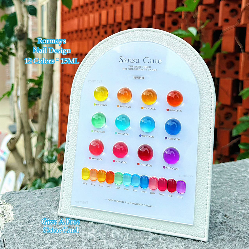 Rormays Ice Penetrating gel Polishing 12PCS Mixed Varnish Glaze Soft Candy Semi permanent Soaking Primer UV Whitening Salon Nail Factory Wholesale