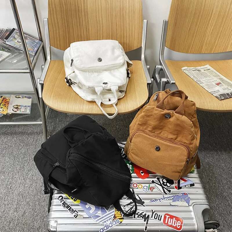 Casual Canvas women Backpack big capacity School College Student Travel Ladies hand bag Vintage Female Shoulder Bag bagpack