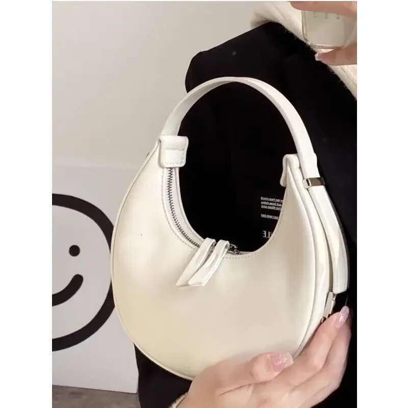 Women's 2024 Summer Half-Moon Shoulder Bag, Simple Y2k Trendy Handheld Bag,Fall Outfits, Freshness Fall Outfits