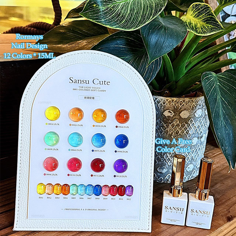Rormays Ice Penetrating gel Polishing 12PCS Mixed Varnish Glaze Soft Candy Semi permanent Soaking Primer UV Whitening Salon Nail Factory Wholesale