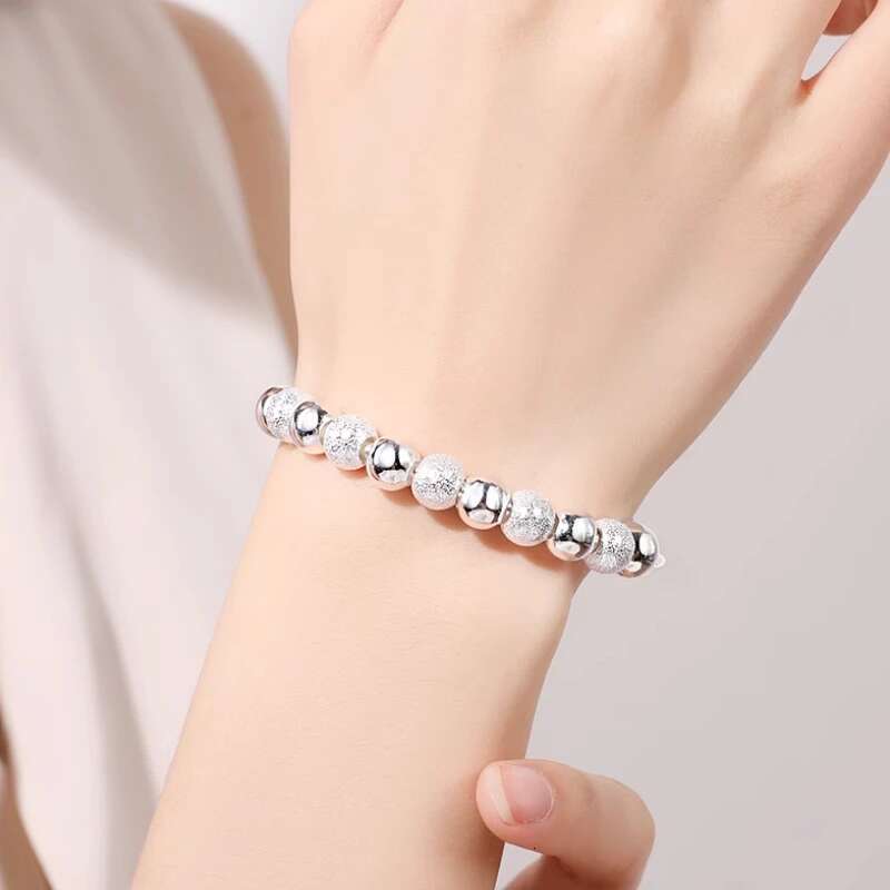 Charms Sterling Sier Beads Bracelets Bangles For Women Fashion Adjustable Ball Bracelet Party Wedding Jewelry Gifts