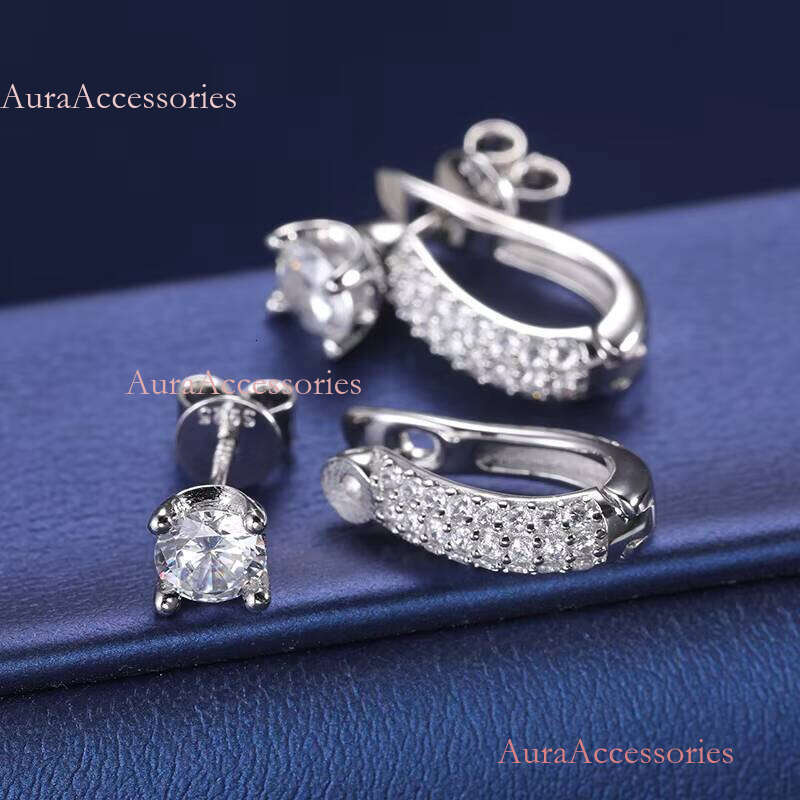 Original Design Detachable Stud Pure Sier Fashion Moissanite Dia Hypoallergenic Earring