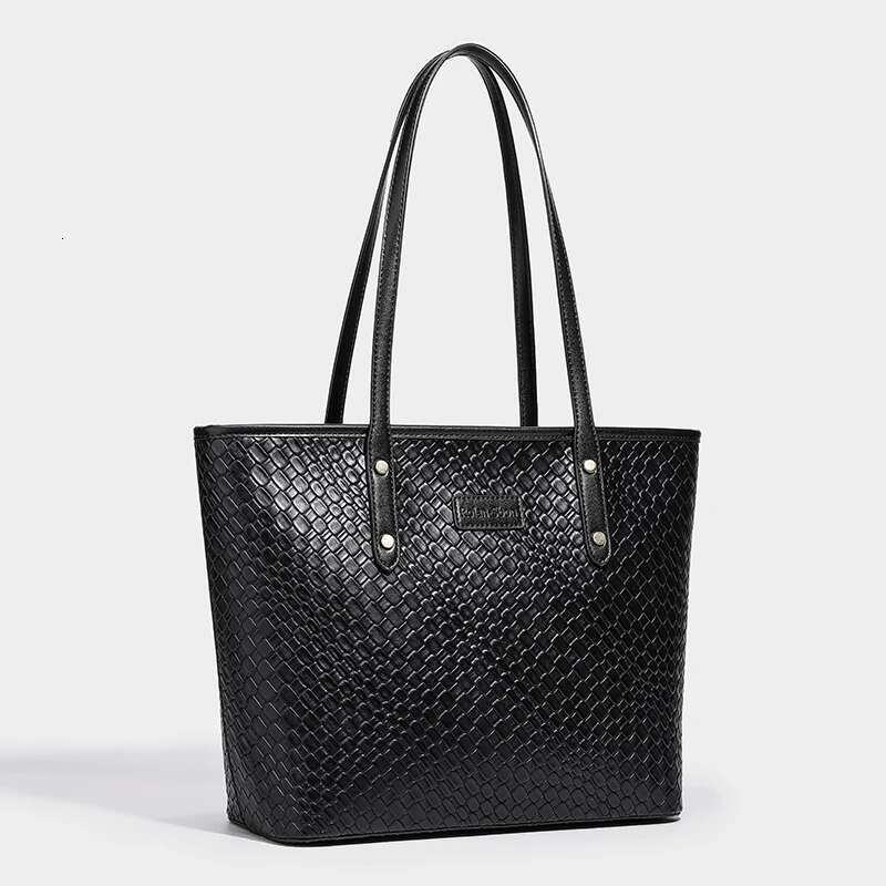 Fashion English Letter Handbag Women PU Leather Tassel Top-Handle Shoulder Bag Large Capacity Lady Tote Design Purse