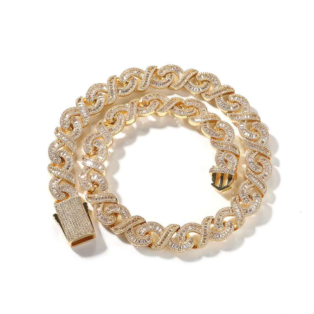 Hot Selling Products 2025 New Moissanite Necklace 15mm Gold Cuban Link Bracelet Chain Jewelry for Men