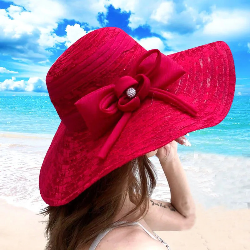 Hats for women in summer beach hats seaside outings face covering sun protection large brim sun hats foldable sun hats 250514