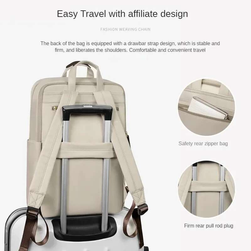 GOLF Rectangle Bag Small School Backpack Women 13 Inch Laptop Case Simple Large Capacity College Student Computer Back