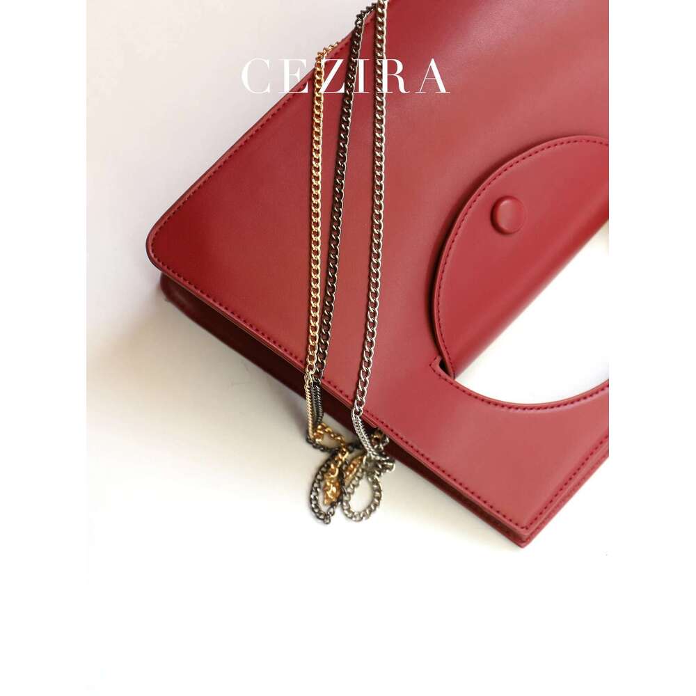CEZIRA Brand PU Vegan Leather Top-Handle Bag Women Fashion Chain Crossbody Flap Shoulder Handbags Working Dating College