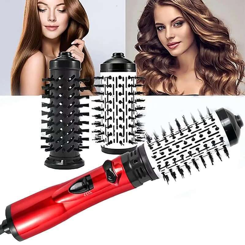 Professional 2 In 1Hair Brushes Set Electric Hair Round Rotating Volumizer Hot Air Comb Blow Dryer Brush